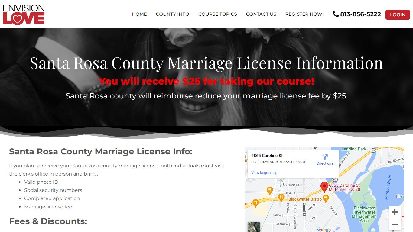 Santa Rosa County Marriage License Information - Envision Love